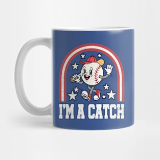 I'm A Catch - Vintage Baseball Humor Mug